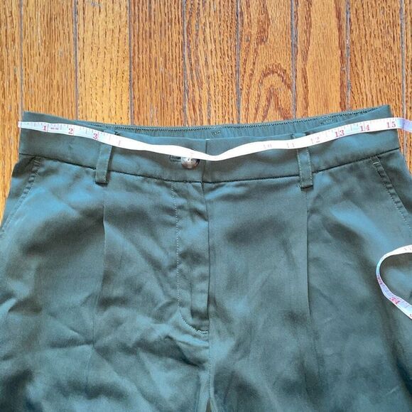 Loft olive green soft pleated draped slacks casual pants new with tags size 6 - Picture 11 of 14